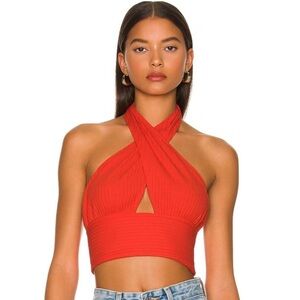 Callahan‎ x Revolve Mimi Tank Red Cropped Ribbed Top